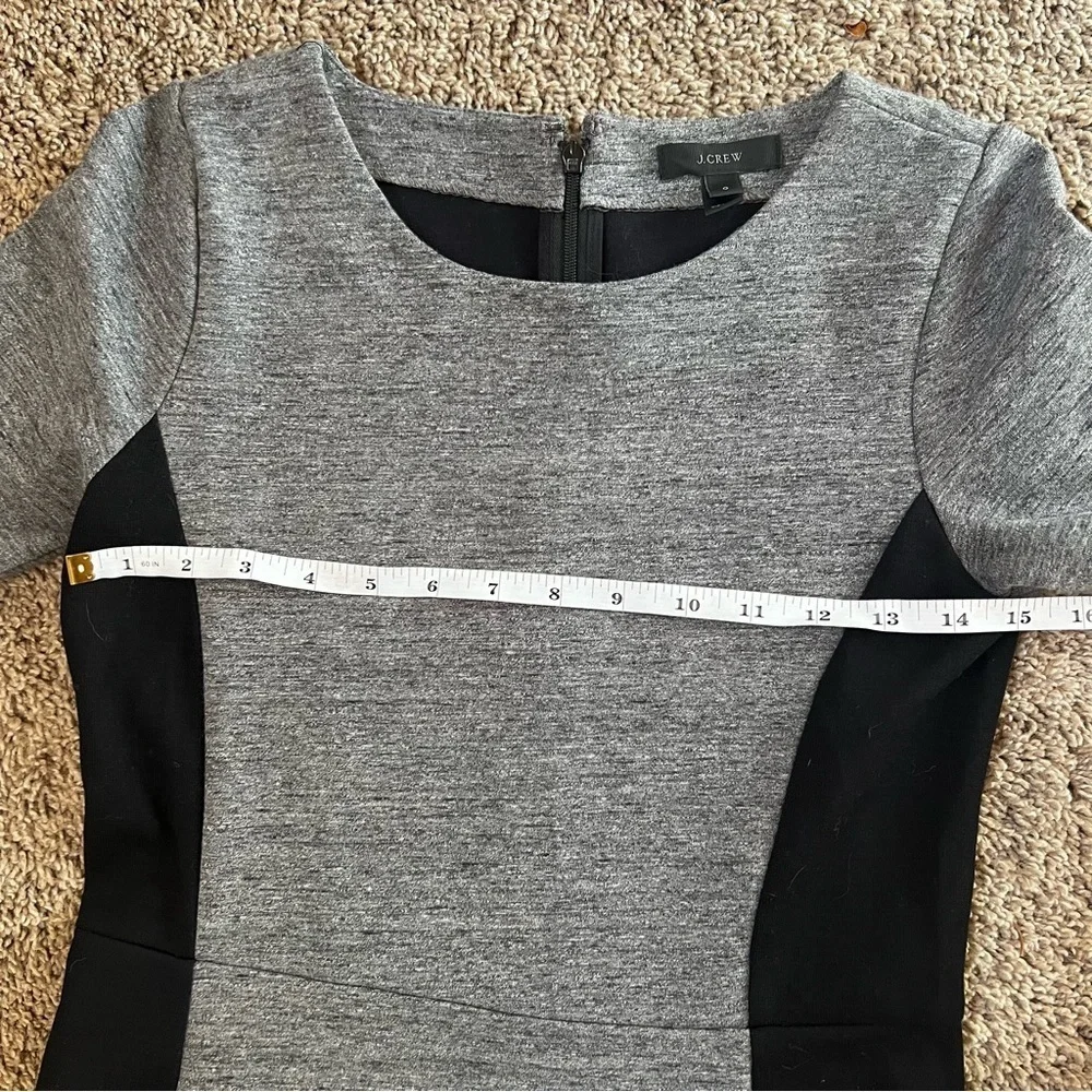 J.Crew Colorblock Paneled Stretch black and grey Dress | Size XS 0 - Picture 6 of 10